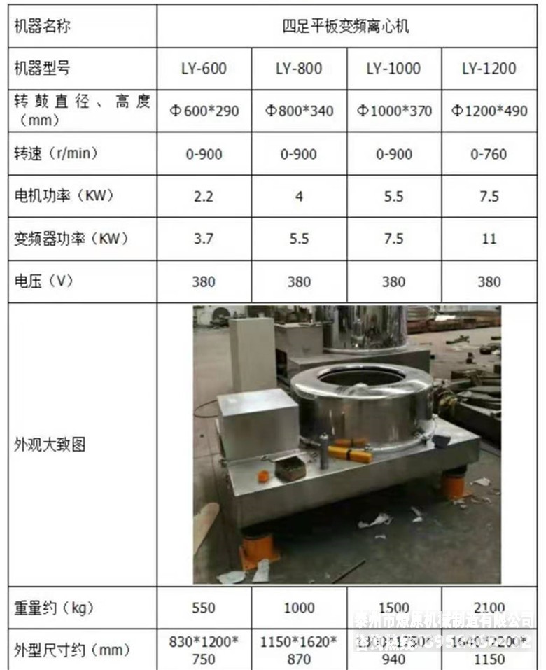 食品四足平板脱水机参数.jpg